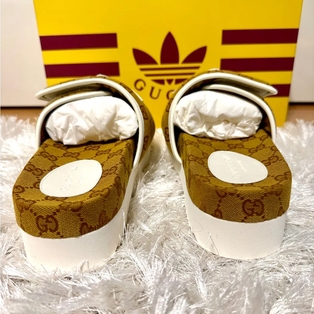 Gucci x Adidas Mesa GG Monogram Slide Sandals - Image 5