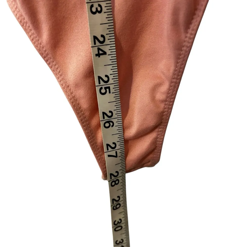 Light Pink Body Suit Top Forever 21 Ruffle Design Shirt Women’s Size Medium Fit! - Image 4