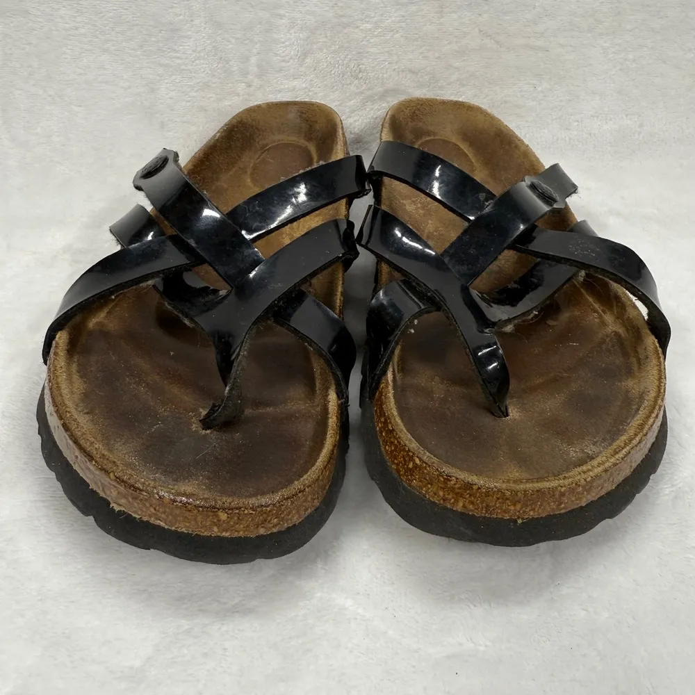 Birkenstock Betula Vinja Black Faux Patent Leather Strappy Sandals Size 40N US 9 - Image 2
