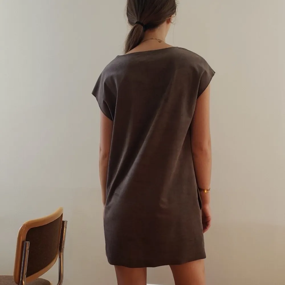 Aritzia Wilfred Free Nori Faux Suede Mini Dress Grey XXS - Image 2