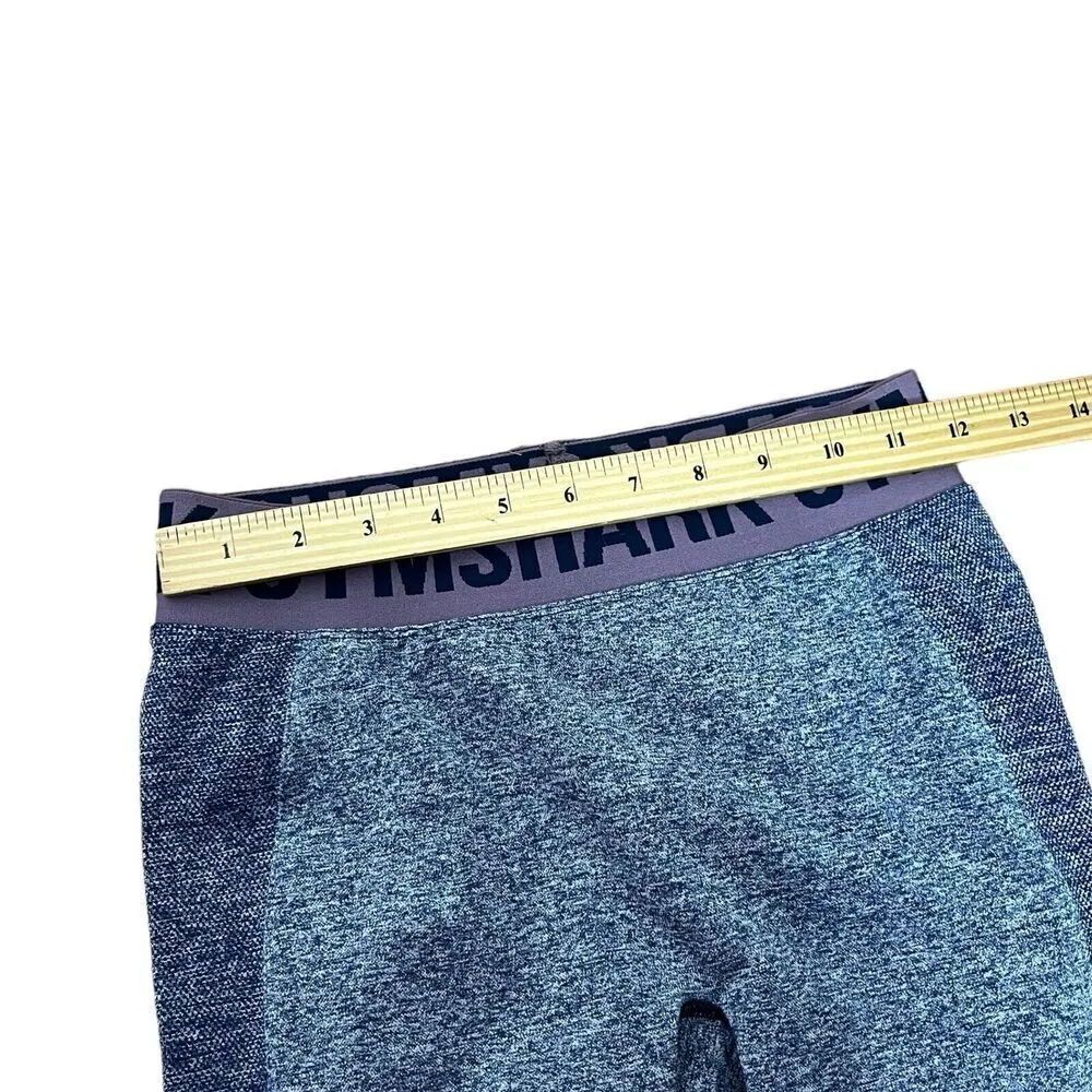 Gymshark Flex Seamless Leggings Navy Purple Marl Size Small Logo Waistband - Image 11