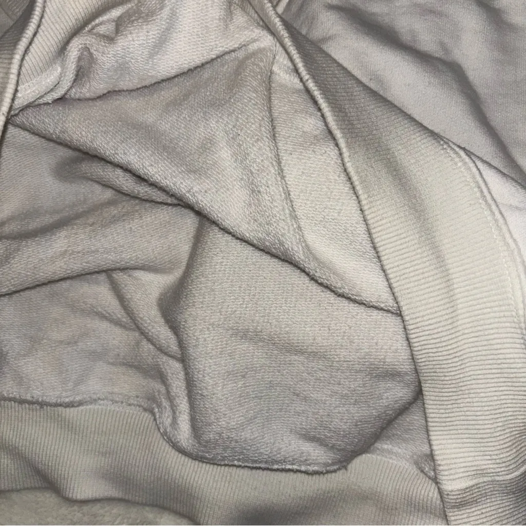 Aerie White Cropped Sweatshirt - Image 3