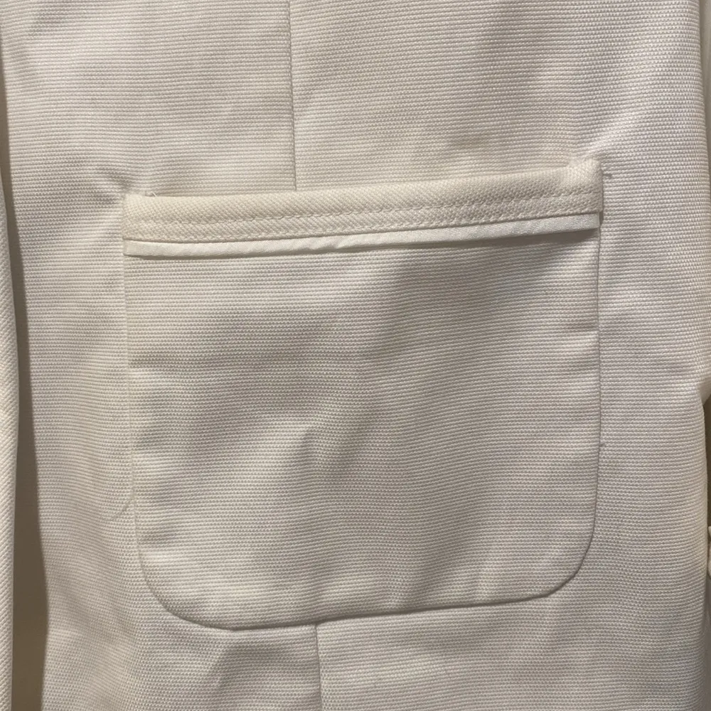 KATE SPADE SUMMER ILANA JACKET SPORT COAT BLAZER WHITE/GOLD Size 2 - Image 2