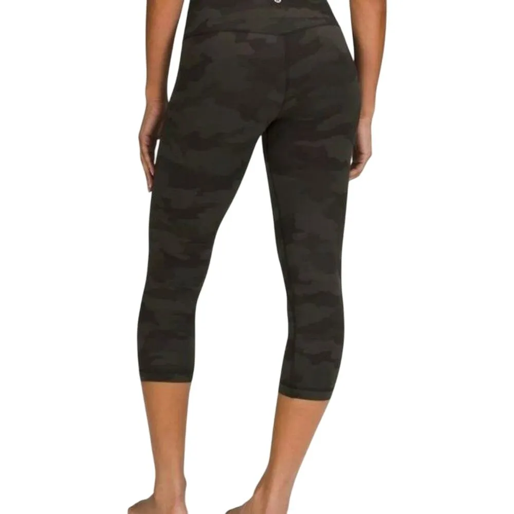 Lululemon Align High Rise Crop 21" Deep Coal Camo Leggings Womens 4 - Image 6