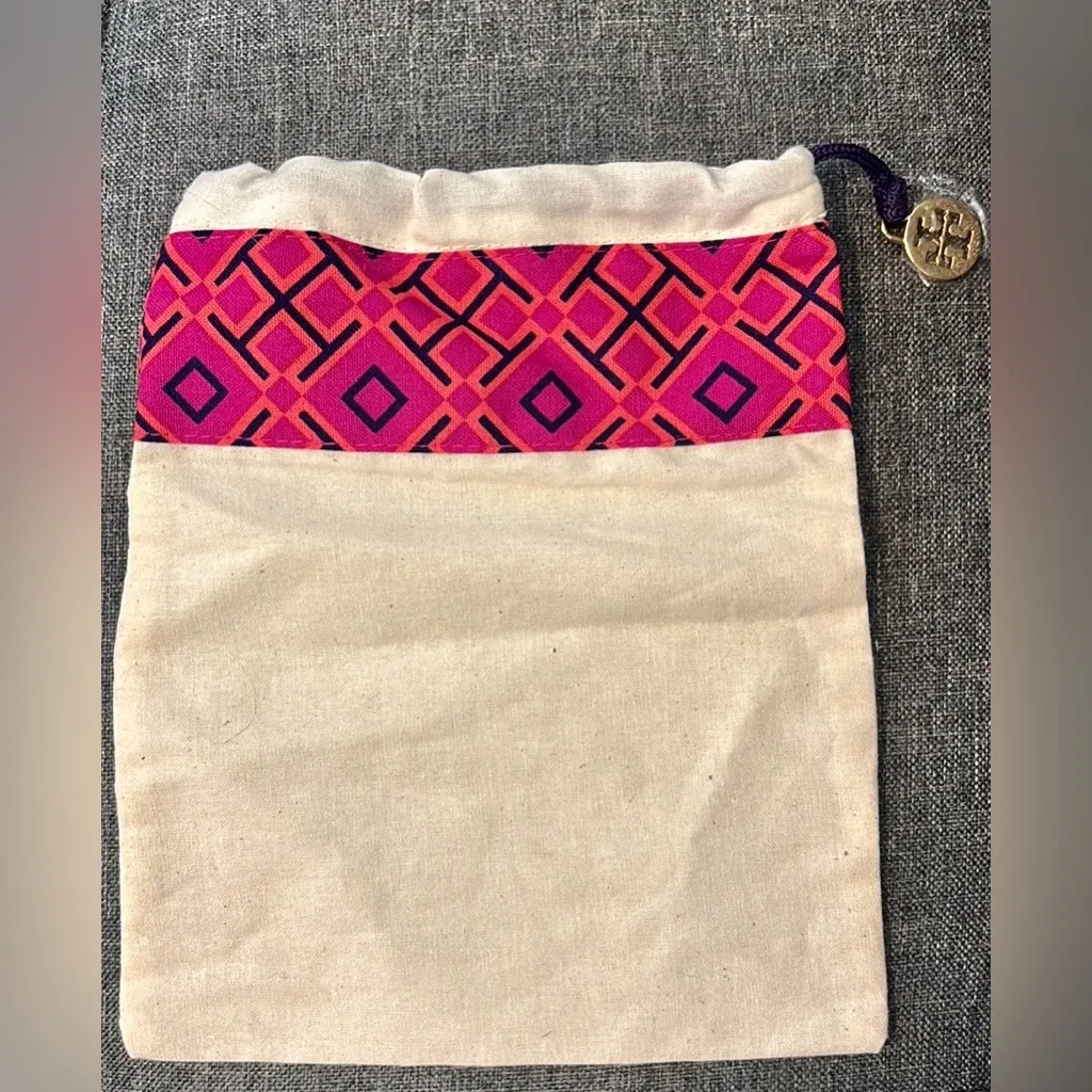 Tory Burch Pink and Cream small fabric Bag - Image 2