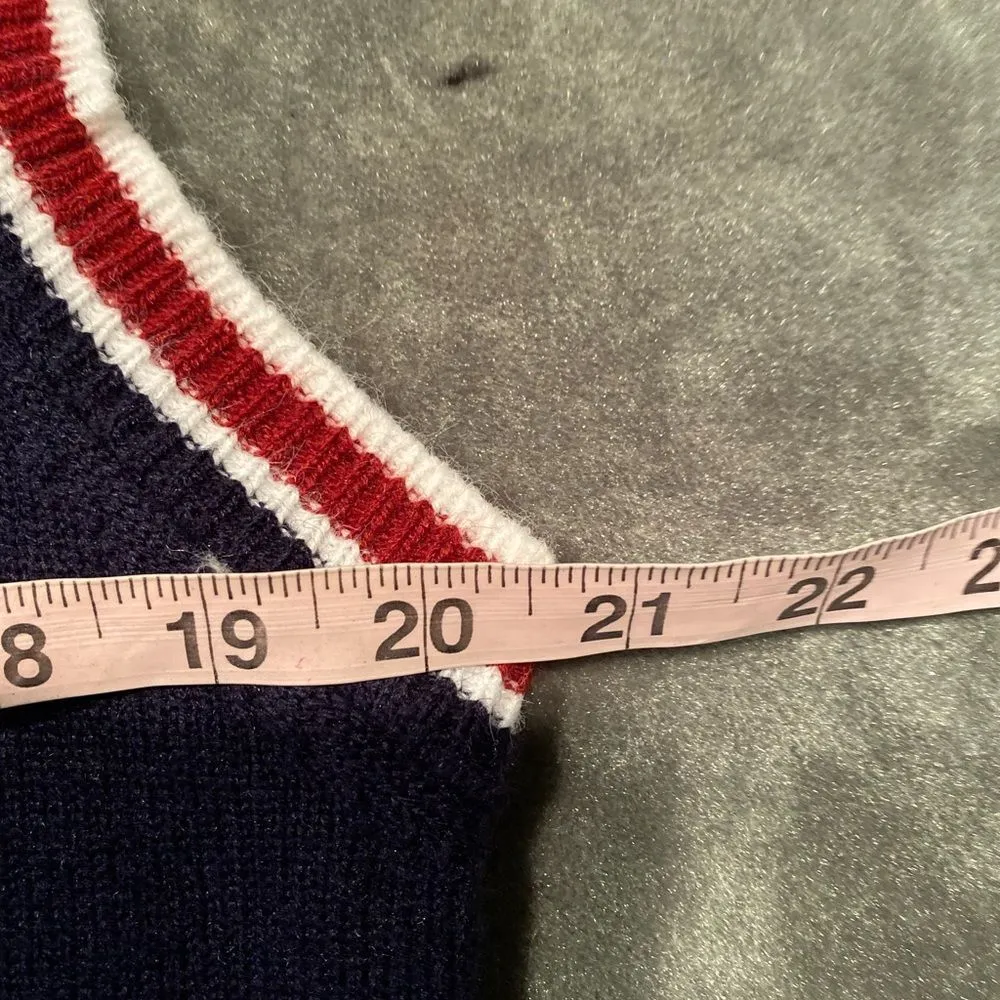 #136 BOUTIQUE Navy Bear Vest Blue Size L - Image 9