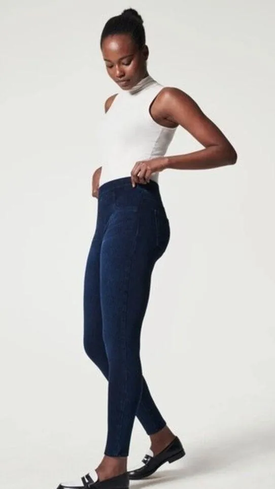 Spanx Jean-ish® Ankle Leggings in Twilight Rinse - Image 2