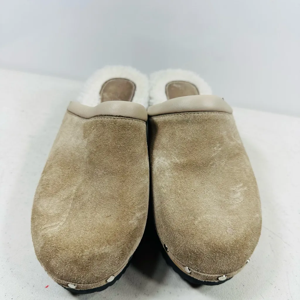 M. GEMI THE GRETA SUEDE LEATHER CLOG WOOD HEEL
RUBBER SOLE SIZE 39 - Image 3