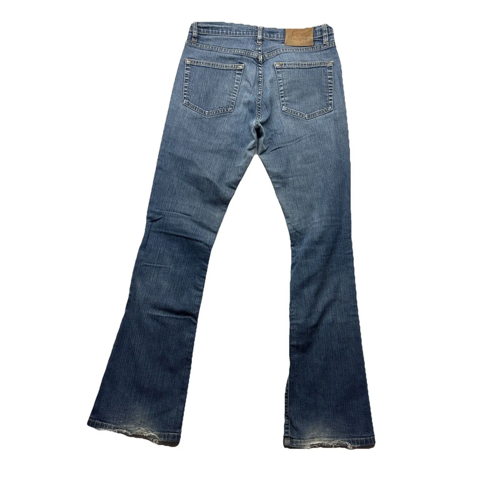 VTG Y2K Lacoste Womens Sz 38 90s 28x31 Bootcut Jeans *flaw - Image 5