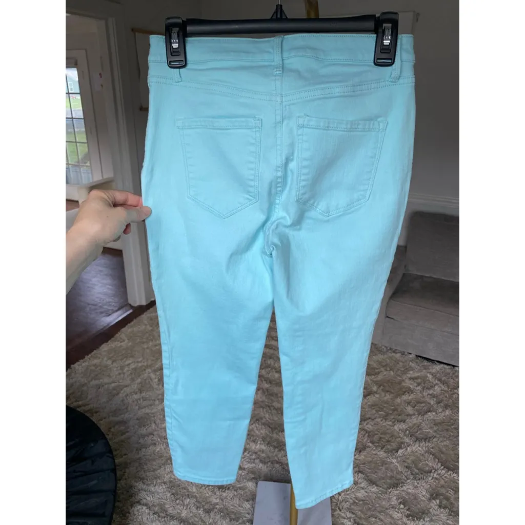 Talbots Aqua Jegging Crop Pants Sz 2P Straight Fit Preppy Academia Brunch 90s - Image 3