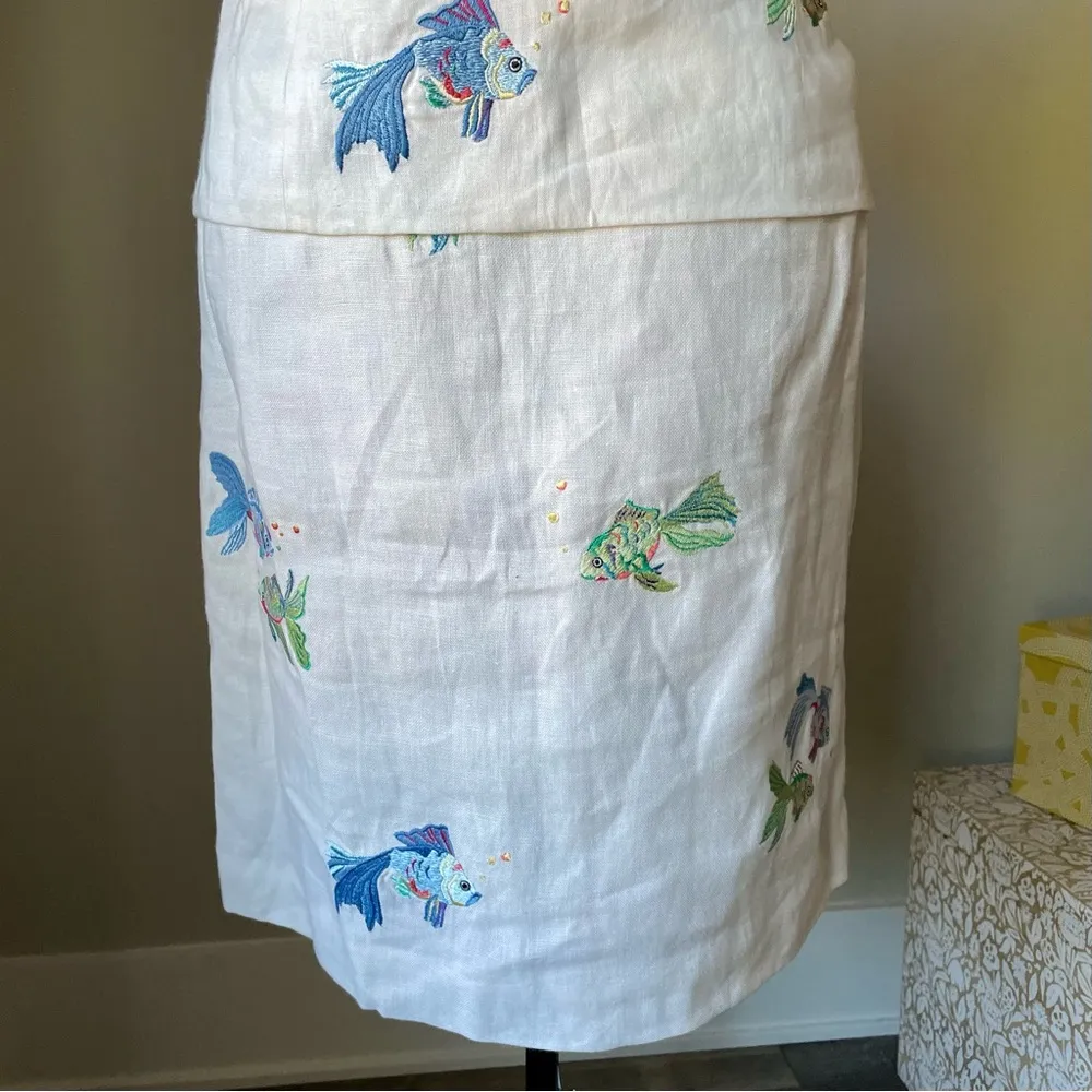 Vintage Y2K NWT Talbots linen set with goldfish - Image 3