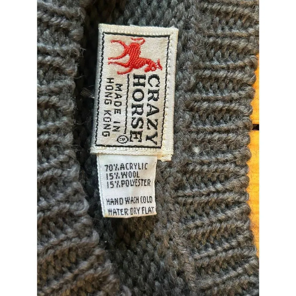 Crazy Horse Womens Gray Wool Blend Sweater Maxi Dress Size Medium (5181) Read - Image 4