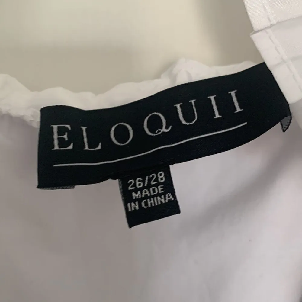 Eloquii White Ruffled Sleeve Dress - Image 5