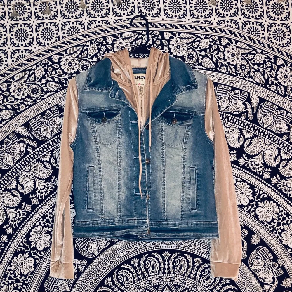 Wallflower Velvet and Jean jacket Blue Size M - Image 2