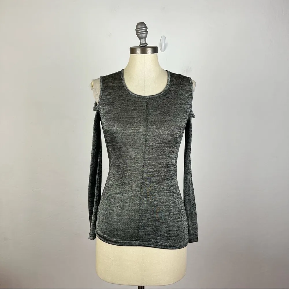 Rag & Bone Michelle Metallic Cold Shoulder Top - Image 2