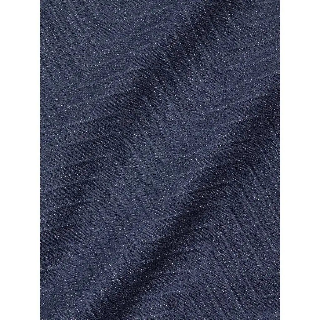 Milly Cabana Chevron Shimmer Pull On Pants Navy Silver Size L Beach Pool Resort - Image 5