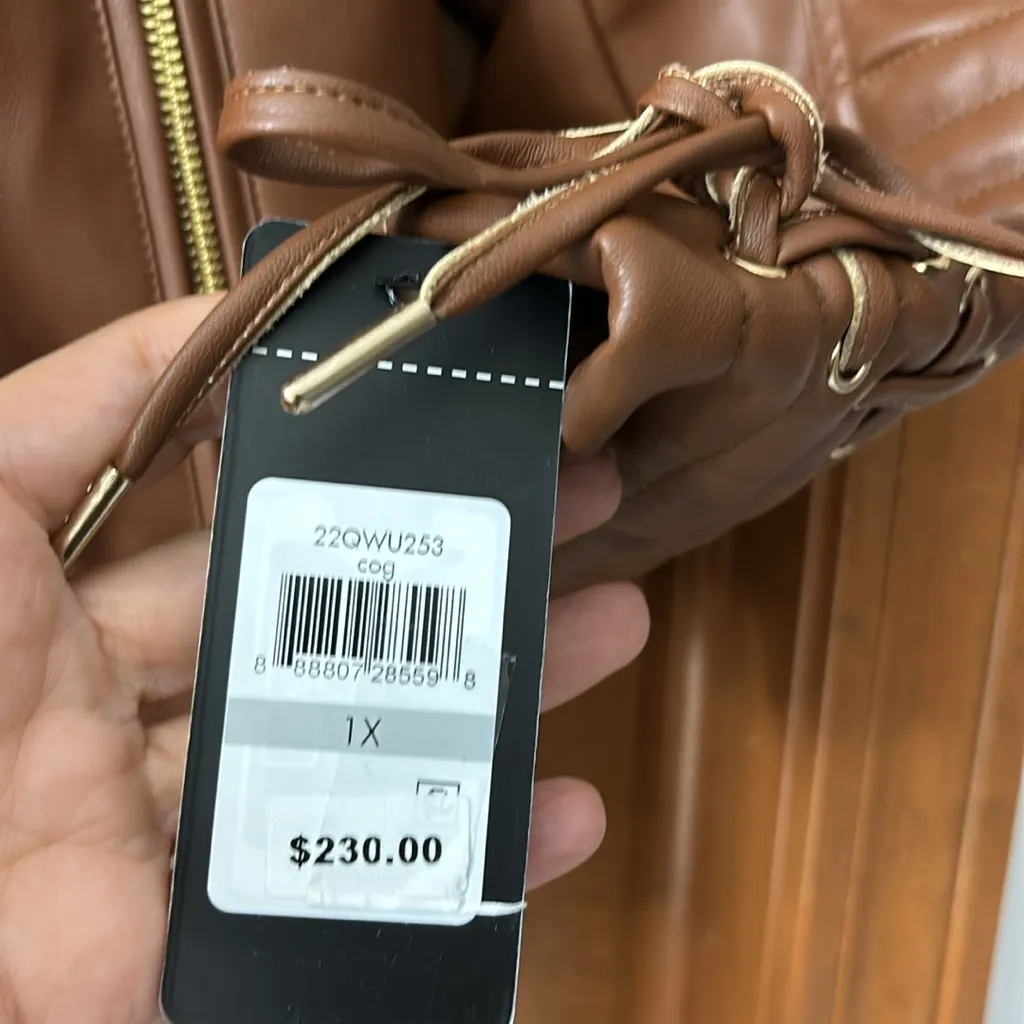 Guess faux leather asymmetrical motto coat - Image 9