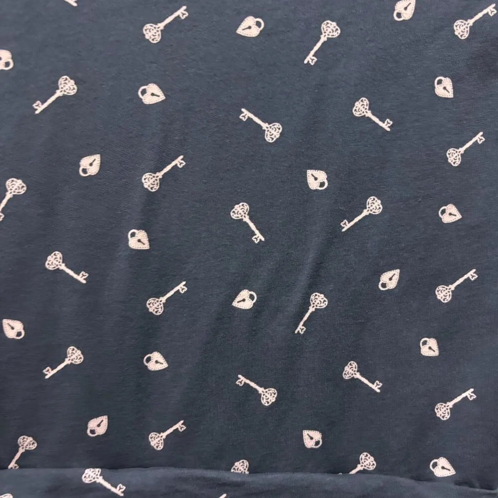 Boden Womens Mabel Long Sleeve Navy Dress With Lock And Key Print Size 8 Blue - Image 9