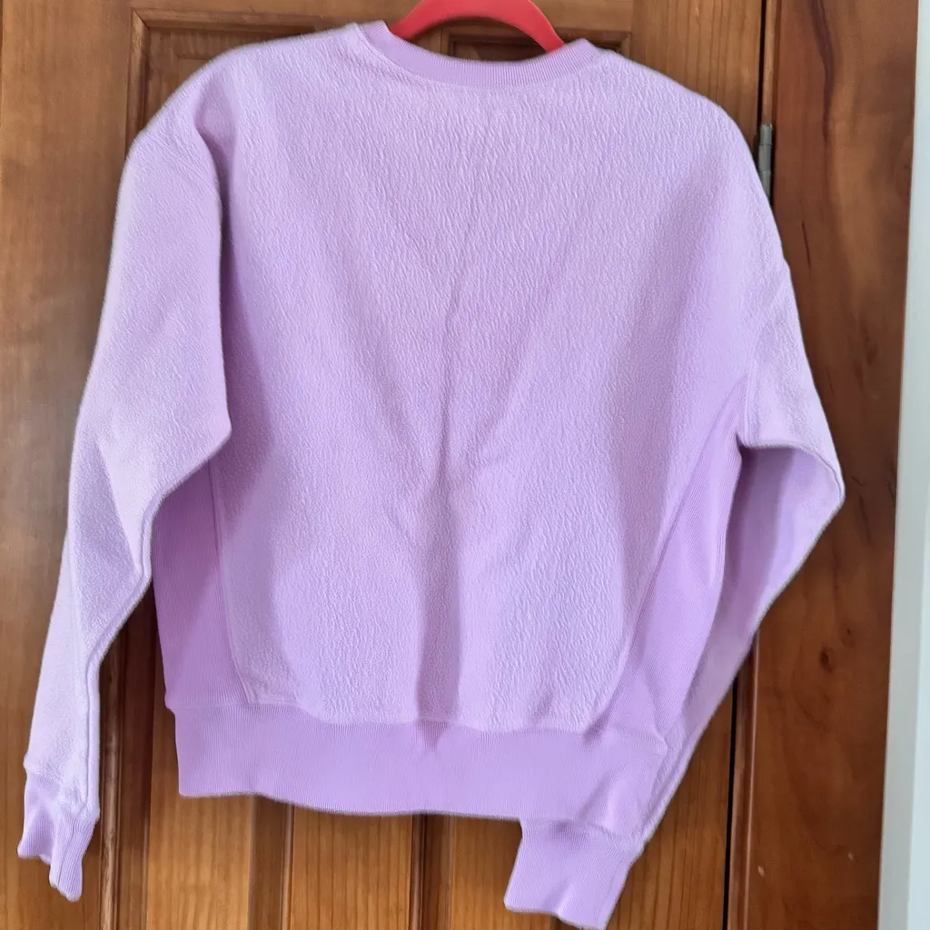 Champion Reverse Weave Crewneck Sweatshirt Women’s Medium Baby Pink Sweater - Image 3