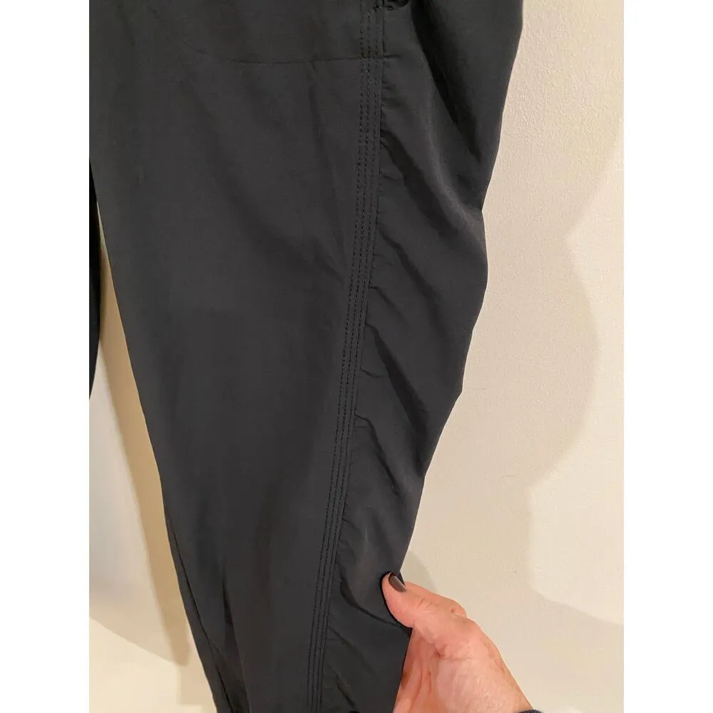 Athleta Elastic Waist Drawstring La Viva Capri Cropped Pant Black Women's Size 4 - Image 4