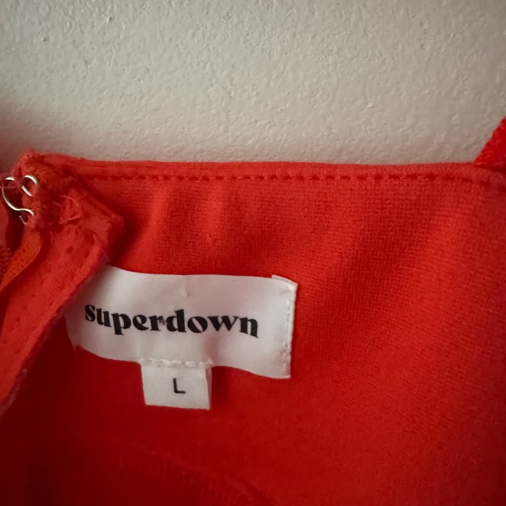 Revolve Superdown Trista Cut Out Dress in Poppy Orange Red - Image 7