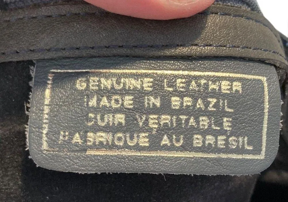 Vintage Dark Olive Green Genuine Brazilian Leather Adjustable Shoulder Purse Bag - Image 6