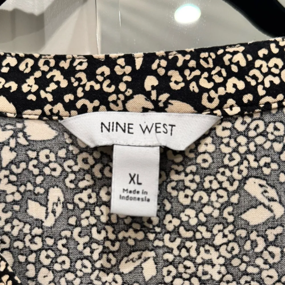 Nine West Boho Floral Frenzy Button Front Dress Festival Summer Party Date XL - Image 2