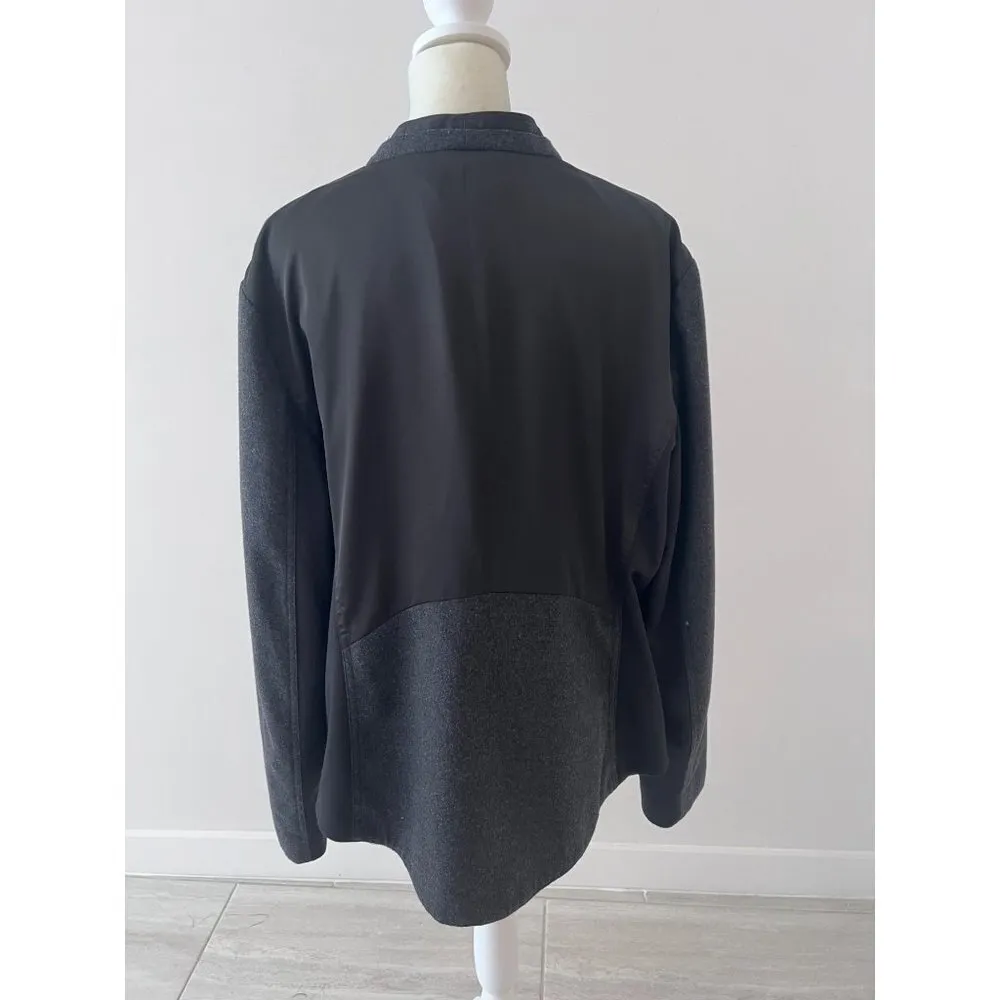 Simply Vera Vera Wang Charcoal / Black Wool Blend Blazer Women's XL - Image 3