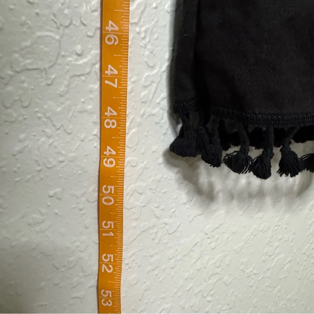 Stone Cold Fox Naples Black Strapless Jumpsuit Size 1 S Linen Tassel Fitted Chic - Image 7