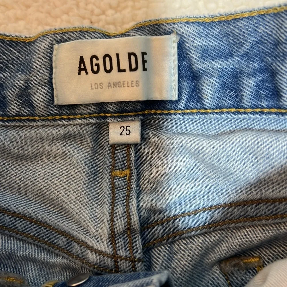 AGOLDE Parker Vintage Frayed-Hem Denim Cut Off Shorts Size 25 - Image 2