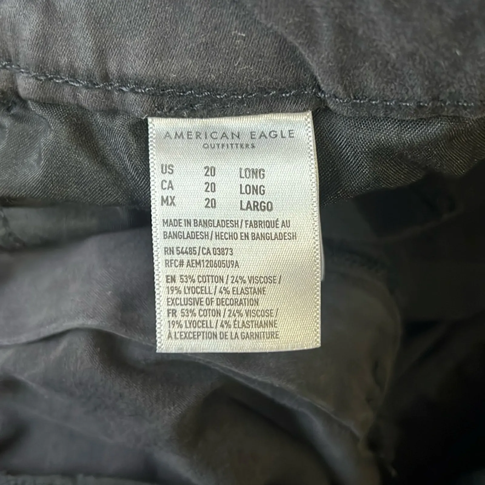 American Eagle Jeggings Plus Size 20 Long Black Stretch Skinny Minimalist Basic - Image 8