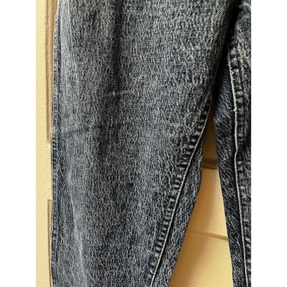 Vintage 80s Lee Riders Mid Rise Tapered Jeans Womens SZ 4 High-Waist Acid-Wash - Image 7