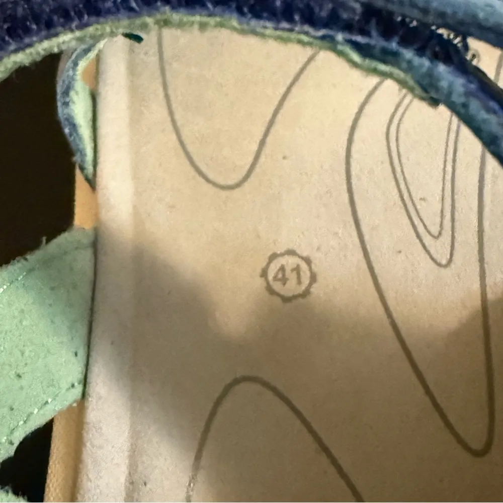 Ecco Blue and Green Strappy Sandals - Image 4