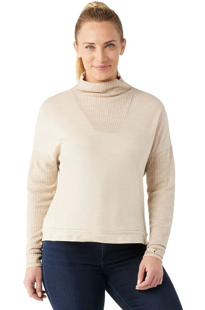 Smartwool Women's Beige Turtleneck Sweater
Thermal Merino Rib Top - Image 1