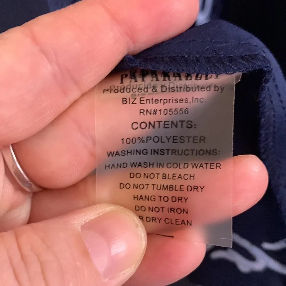 🚫SOLD🚫NWT Paparazzi Navy Blue Embroidered Floral & Bird Kimono Robe Size XL - Image 6