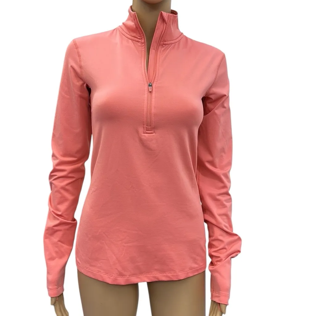 Nike Dri Fit Athletic Coral Half Zip Multi Textured Pull Over Jacket Womens S - Image 3