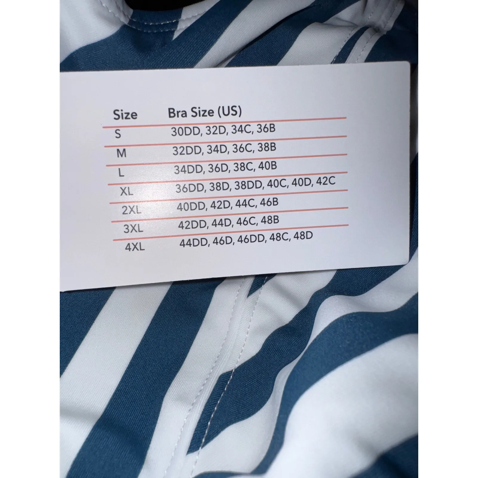 Brand New shapermint Essentials Women's M Full Coverage Bikini Top White Blue Size M - Image 9