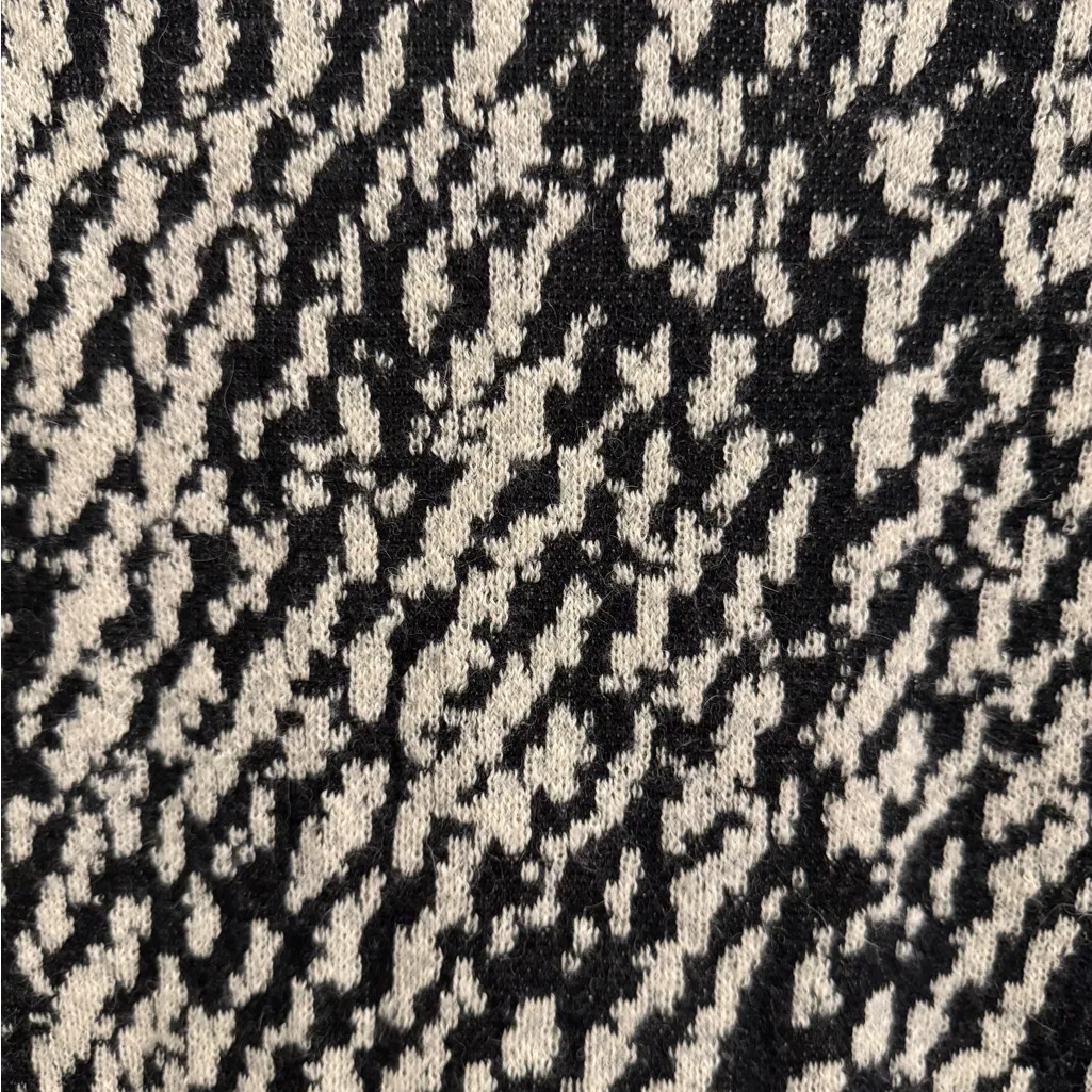 L’ogan Size 2/XSmall Low Back Baby Alpaca Knee Length Long Sleeve Dress Black - Image 2