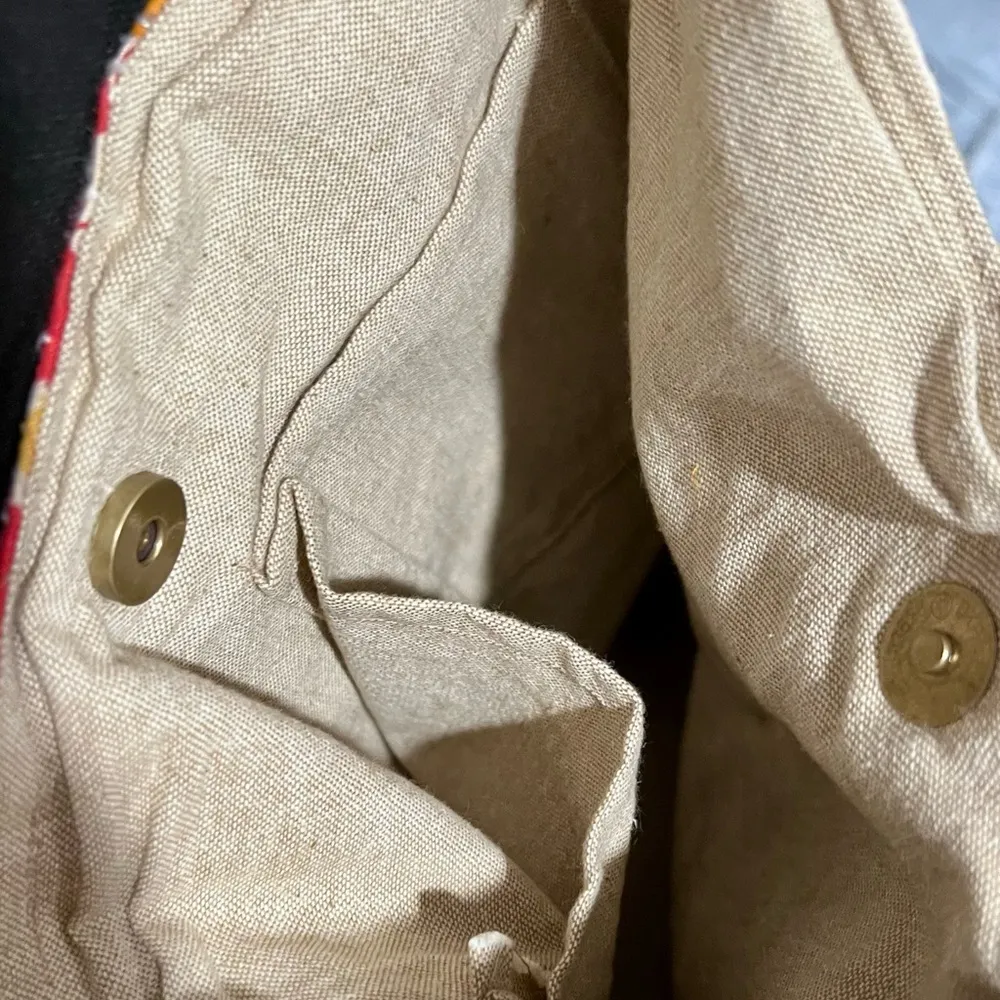 Kantha Patchwork Shoulder Bag Red - Image 3