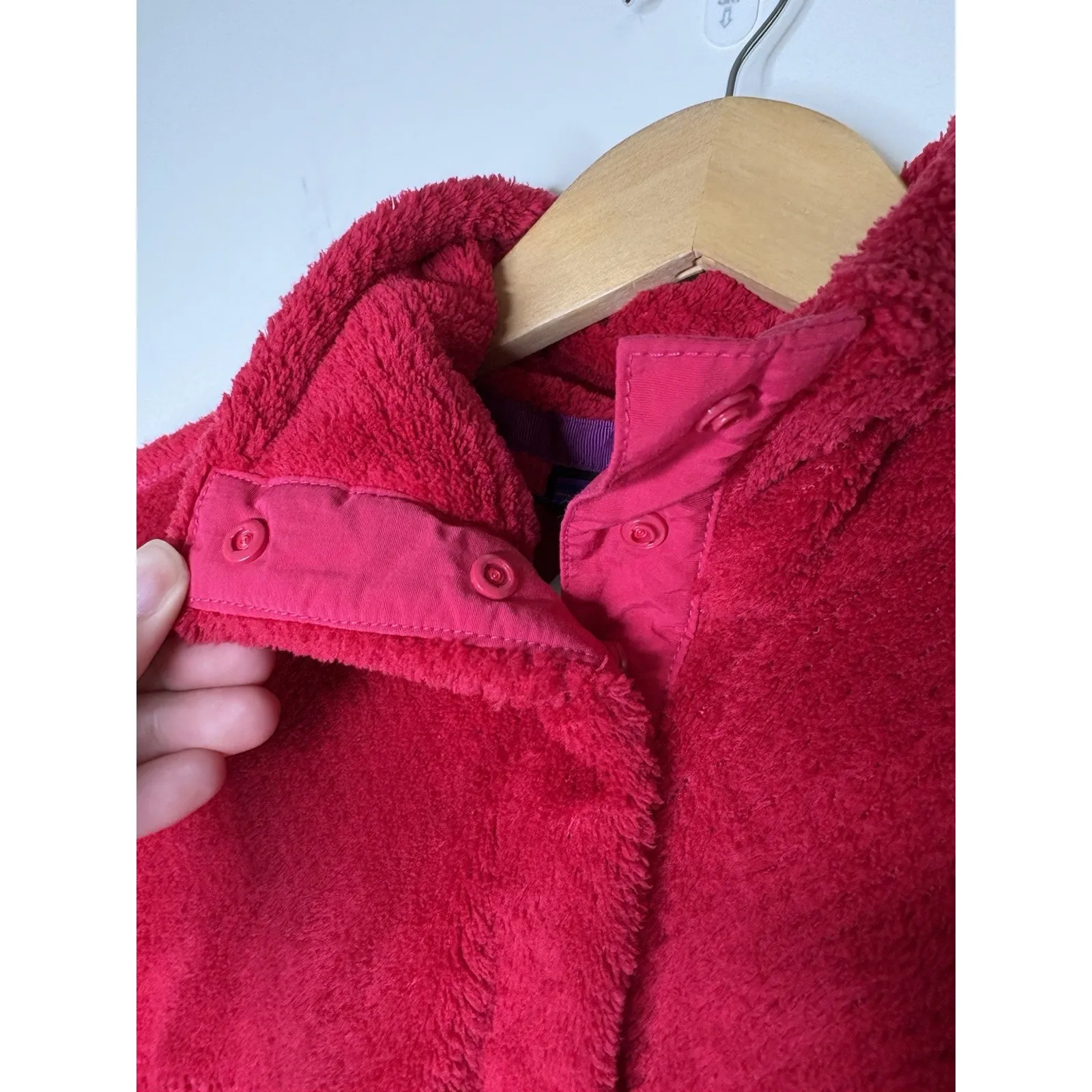 Patagonia Womens S Re-Tool Snap-T Mock Neck Fleece Pullover Gorpcore Jacket Red - Image 4