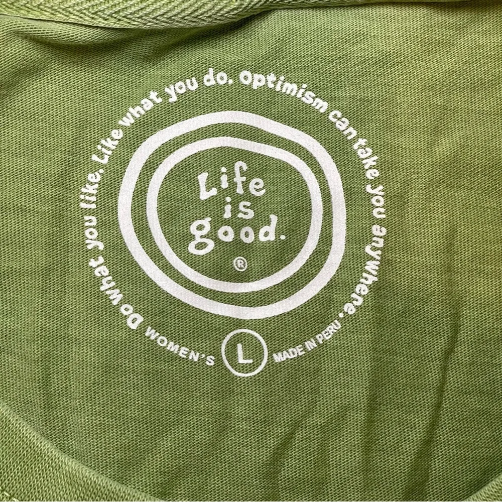 Life Is Good Green Shamrock On T-Shirt Large 100% Cotton St. Patrick’s Day - Image 5