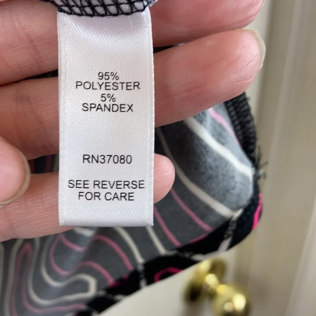 🌞CATO Black Geometric Open Shoulder Batwing Blouse A126 - Image 3