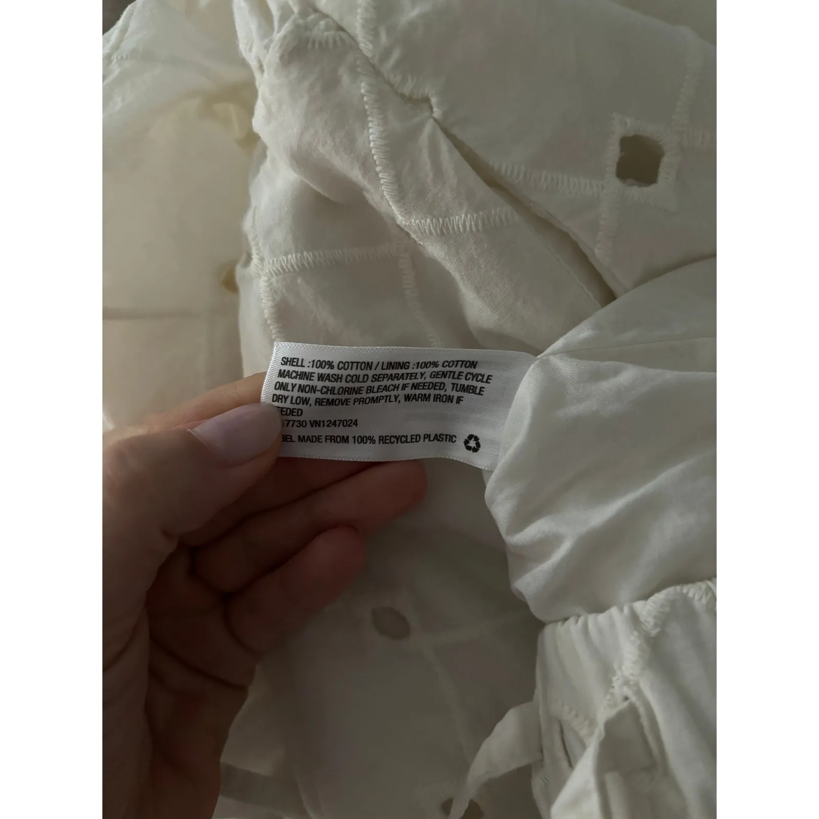 A New Day Maxi Skirt Womens XS Cream Cotton Tiered Eyelet Cottagecore Coquette - Image 4