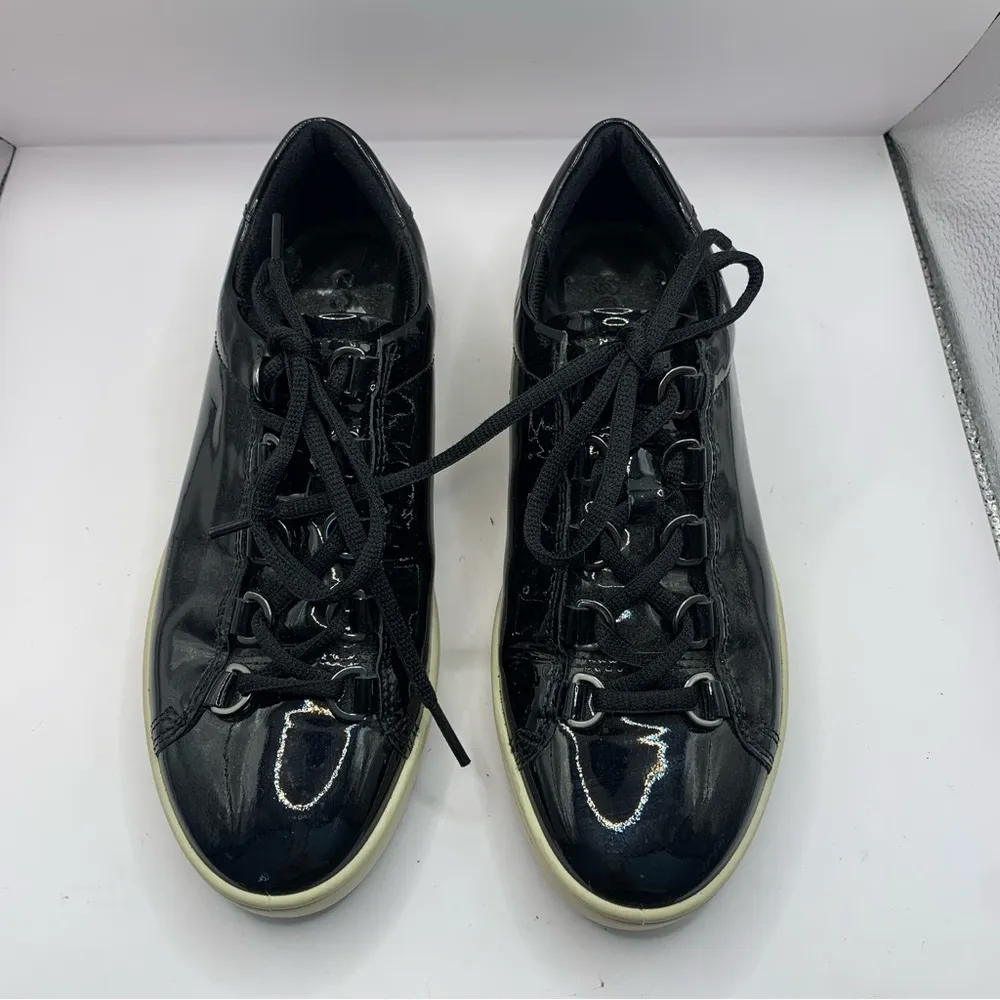 Ecco Footwear Womens Fara Tie Oxford, Black, Patent leather EU 37 US6-6.5 M - Image 2