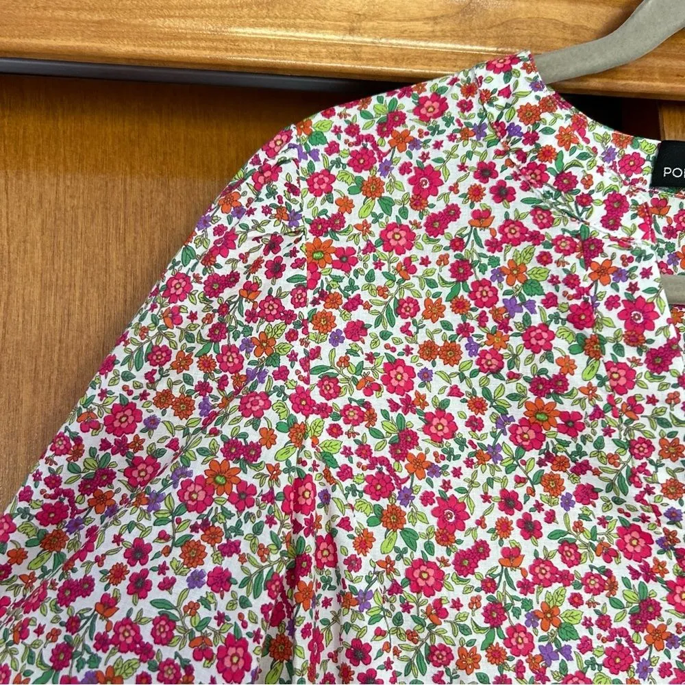 Tuckernuck Pomander Place Ditsy Floral Kenzo Tiered Mini Dress Cotton Poplin - Image 5