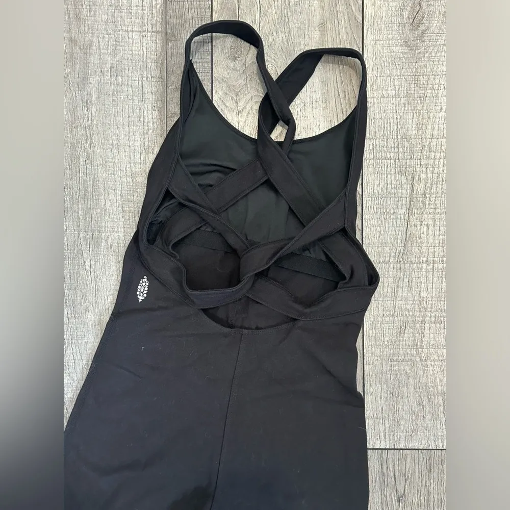 Free People Movement Full Length Bodysuit/Jumpsuit Black - Image 4