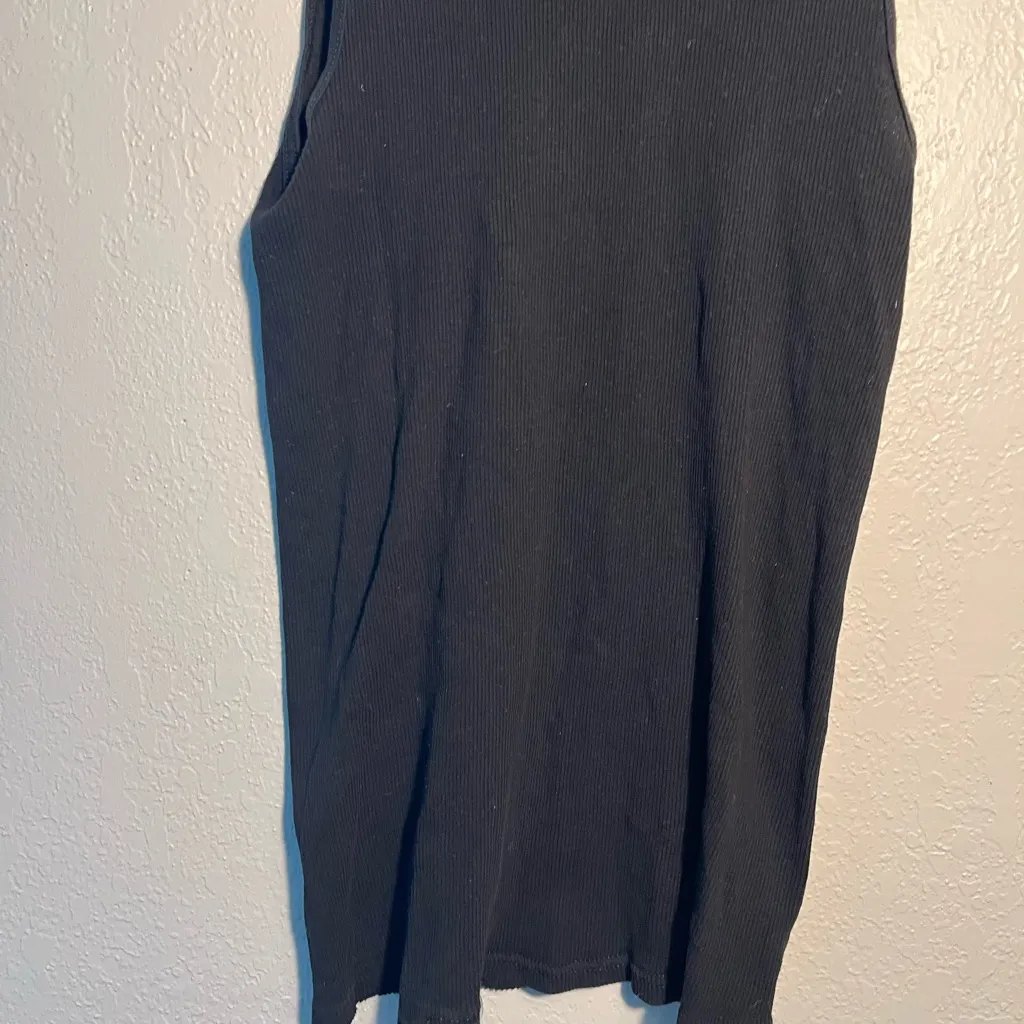 George Black Fitted Sleeveless Tank Top SZ L Causal Activewear Loungewear Shirt Size L - Image 3