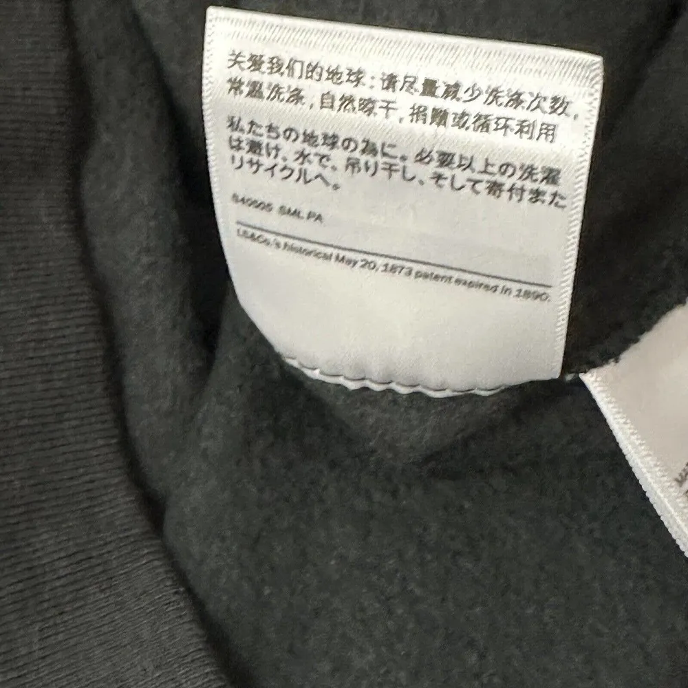 Levi's 2X-Large Sweatshirt Stretch Long Sleeve Black Logo Crew Neck Pullover New - Image 9