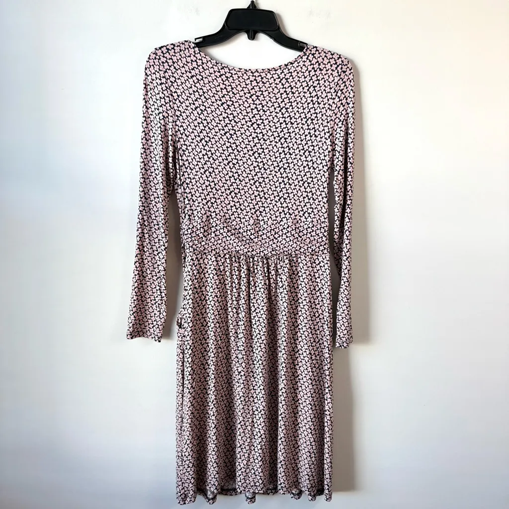 Boden Abigail Floral Jersey Knit Dress Blue Pink Daisy Bud 6 Petite Size 6P - Image 7