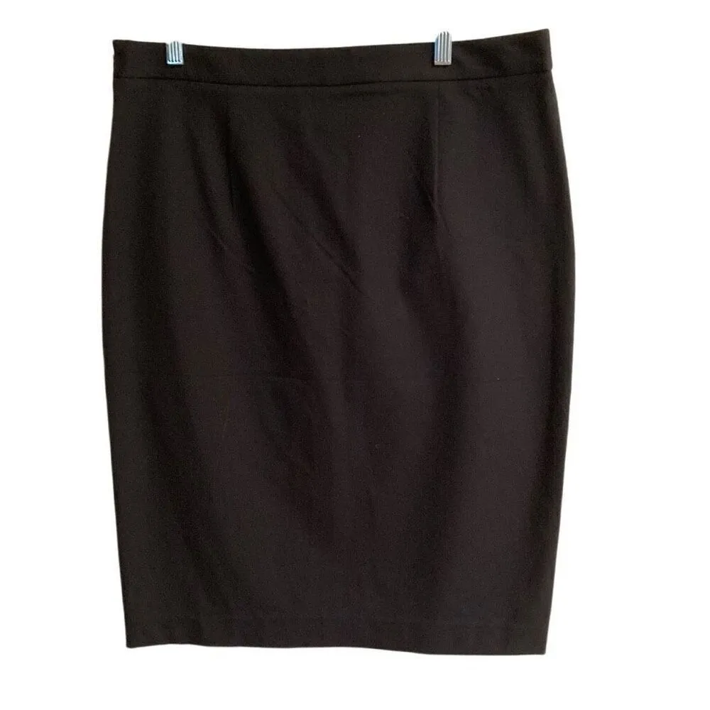 Banana Republic black tulip pencil skirt women’s 14 side zip OfficeSiren NEW - Image 4